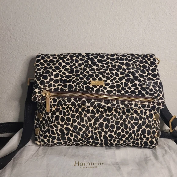 Hammitt Fold-Over VIP Medium Crossbody Dapple Calf Hair - Picture 2 of 16
